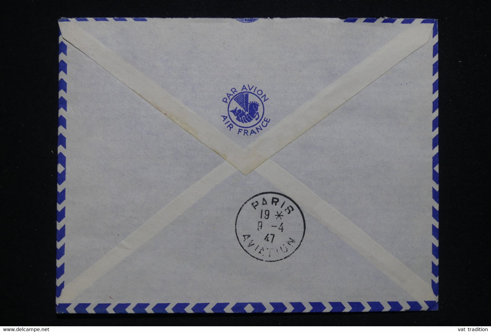 HONG KONG - Enveloppe Pour Paris En 1947 Par 1er Vol De Reprise De La Liaison Air France - L 93280 - Cartas & Documentos