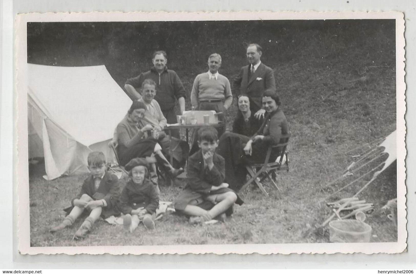 Carte Photo Belgique Vezin ( Namur Andenne ) Camping Animé - A Identifier