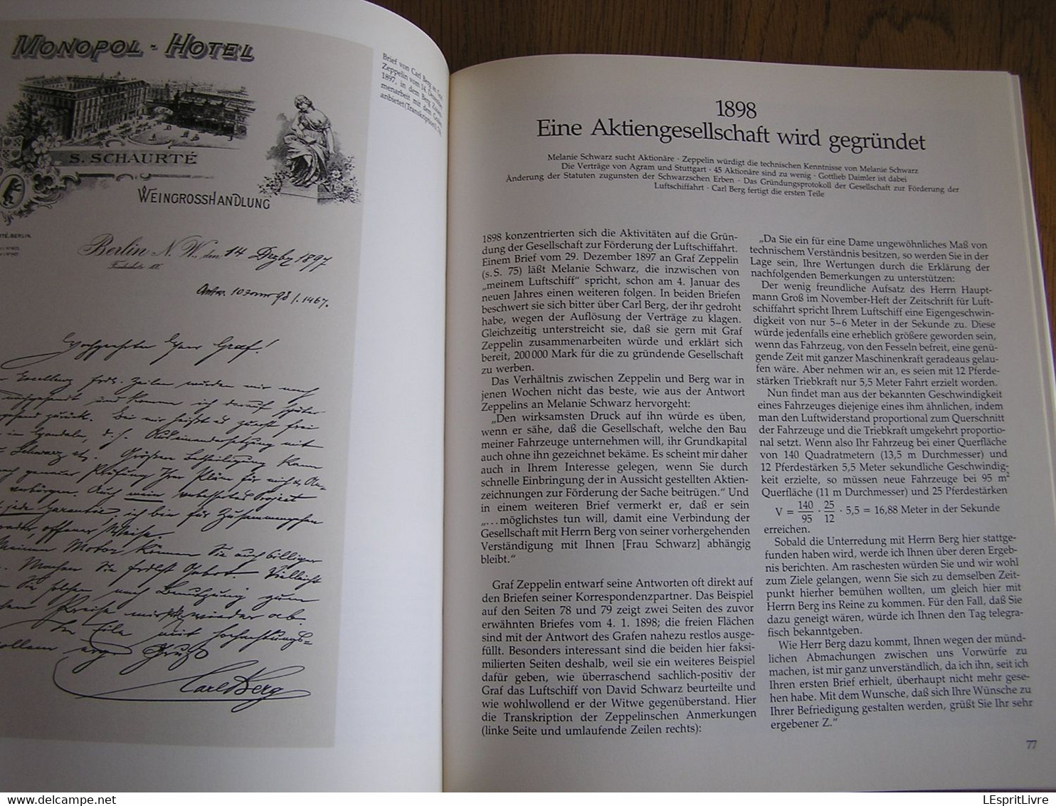 LZ1 Der eerste ZEPPELIN Geschichte Einer Idee 1874 1908 Aviation Aéronautique Dirigeables Ballon Dirigeables Allemagne