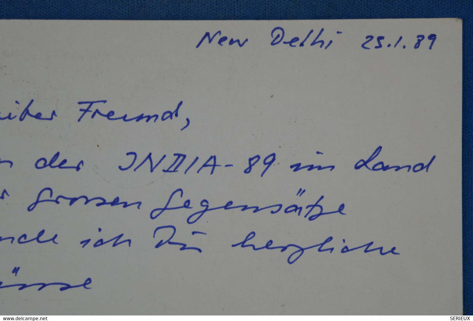 N28 INDIA BELLE CARTE 1989 NEW DELHI  POUR PRAGUE CZECOSLOVACIA+ AFFRANCHISSEMENT PLAISANT - Lettres & Documents
