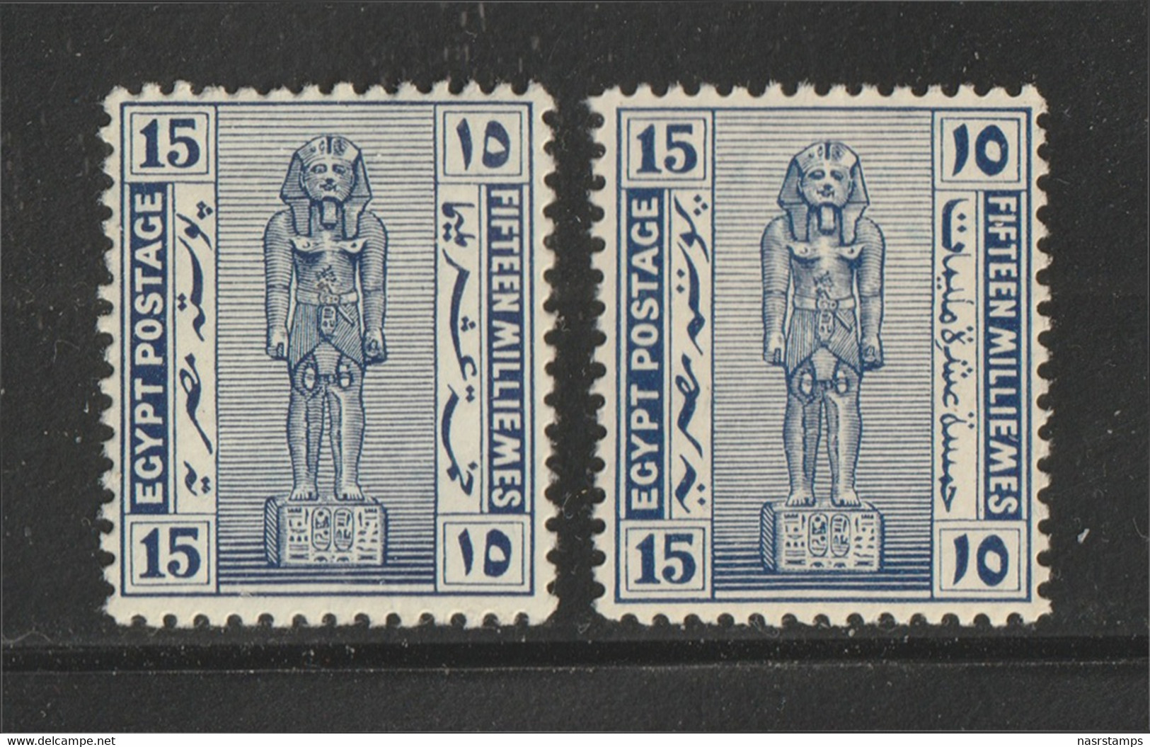 Egypt - 1921 - Rare - ( The Second Pictorial Issue - Both 15m Issues ) - MLH* - 1915-1921 British Protectorate