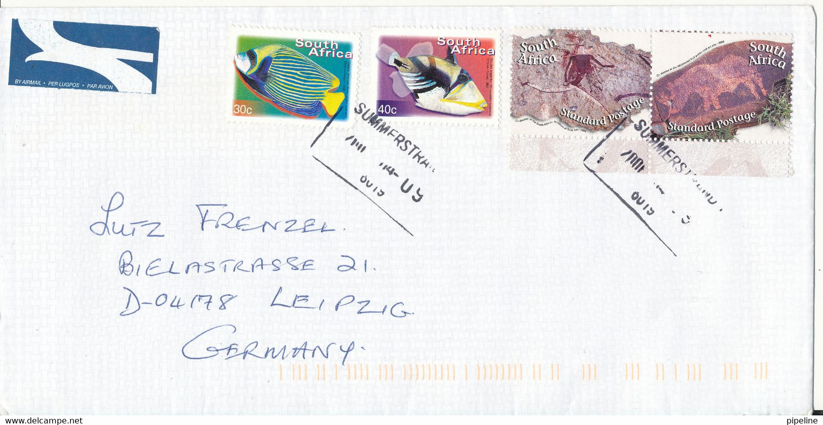 South Africa Cover Sent To Germany 9-4-2008 Topic Stamps - Covers & Documents