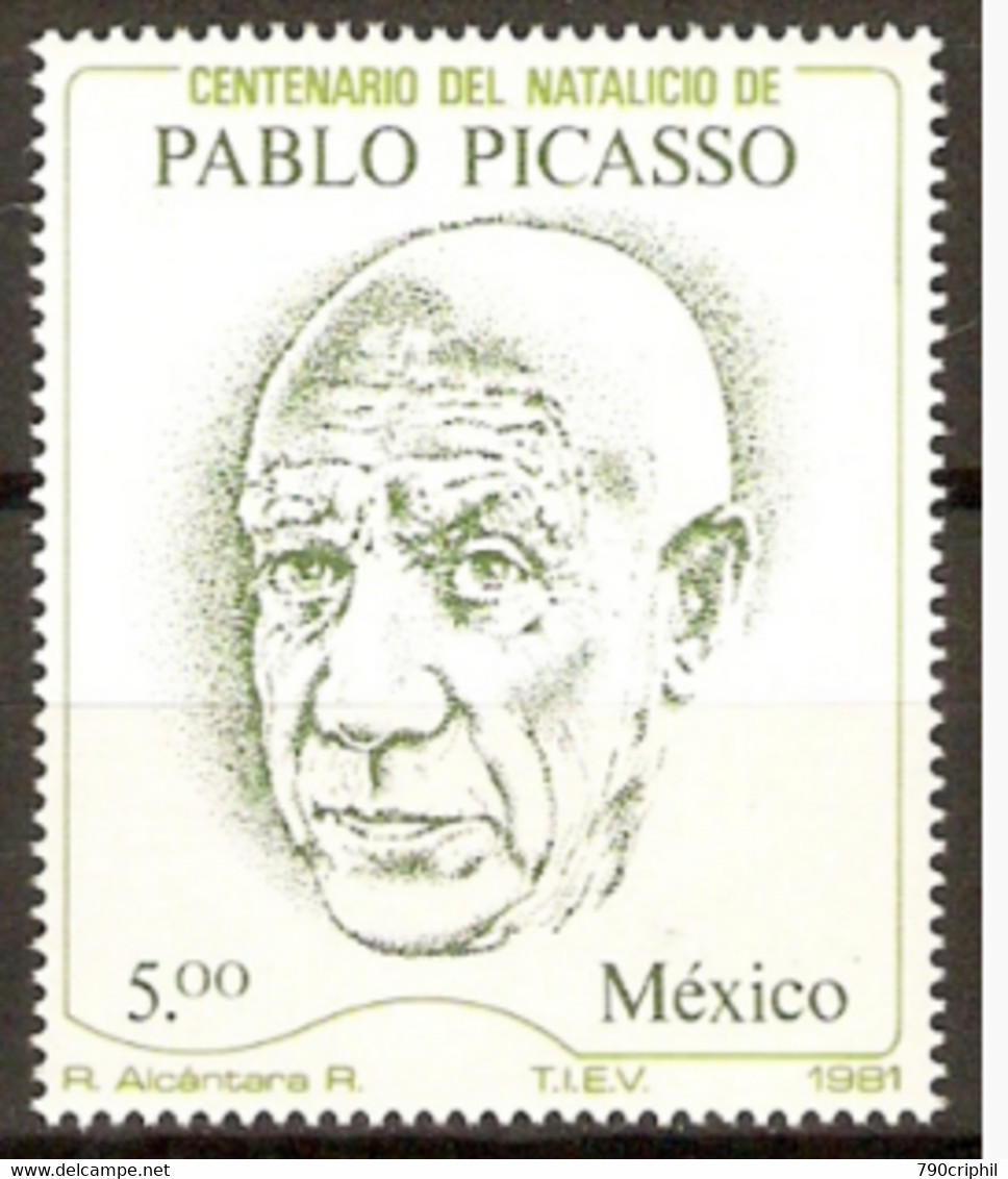 MEXIQUE (AMMEX - 46 ) PABLO PICASSO 1981 N°YVERT ET TEILLER N° 942 NEUF ** - México