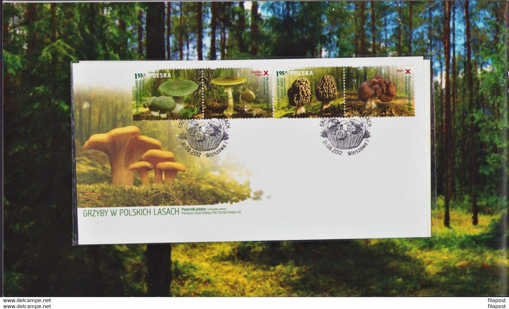 POLAND 2012 Booklet / Edible And Poisonous Mushrooms In Polish Forests / Full Sheet MNH** + 2 X FDC FV - Libretti