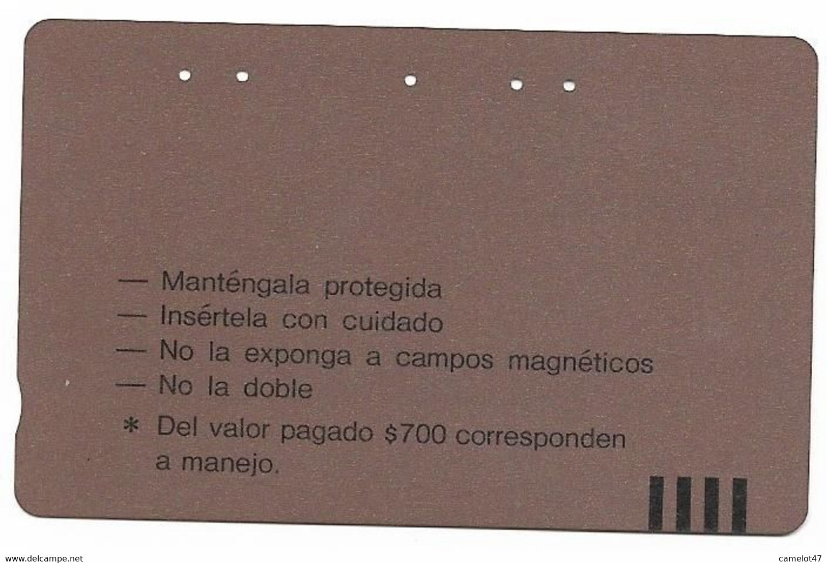 Colombia Tamura Used Phone Card, No Value, Collectors Item, # Colombia-4 - Kolumbien