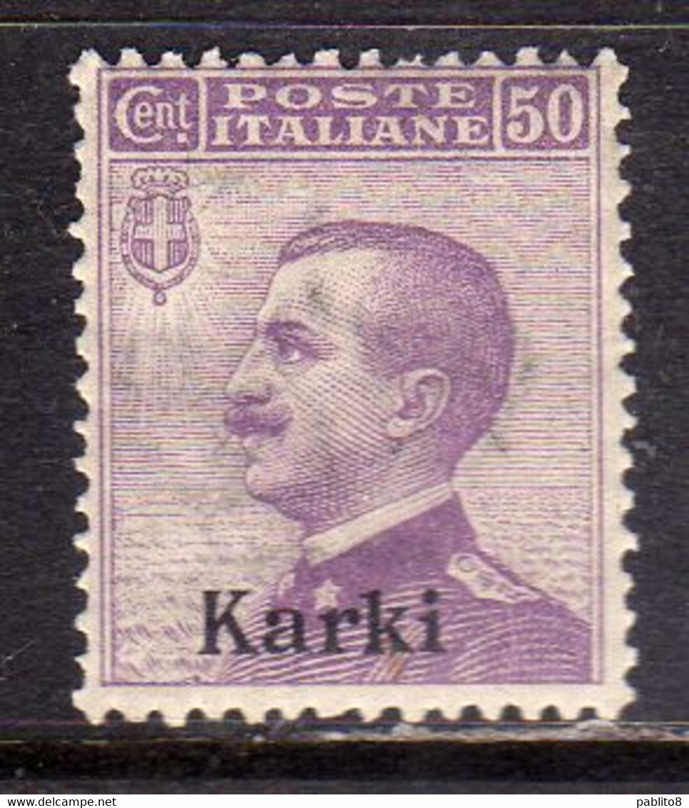 COLONIE ITALIANE EGEO 1912 CARCHI KARKI SOPRASTAMPATO D'ITALIA ITALY OVERPRINTED CENT. 50c MNH - Egée (Carchi)