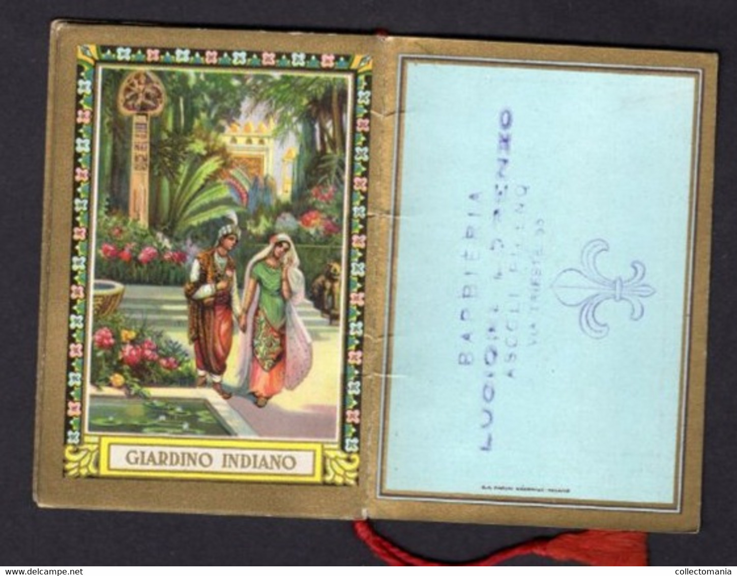 1 Carnet Booklet Calendrier  1943 des  Jardins Magnifiques  PARFUM Barbiera Lorenzo Piceno Tivoli Versailles Egypt Japan