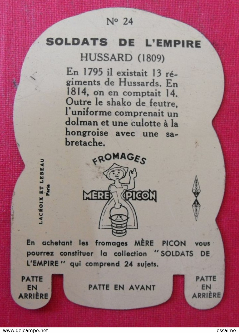 Plaque Découpée Soldats De L'empire Offerte Par Les Fromages Mère Picon. Vers 1960. N° 24. Napoléon - Tin Signs (after1960)