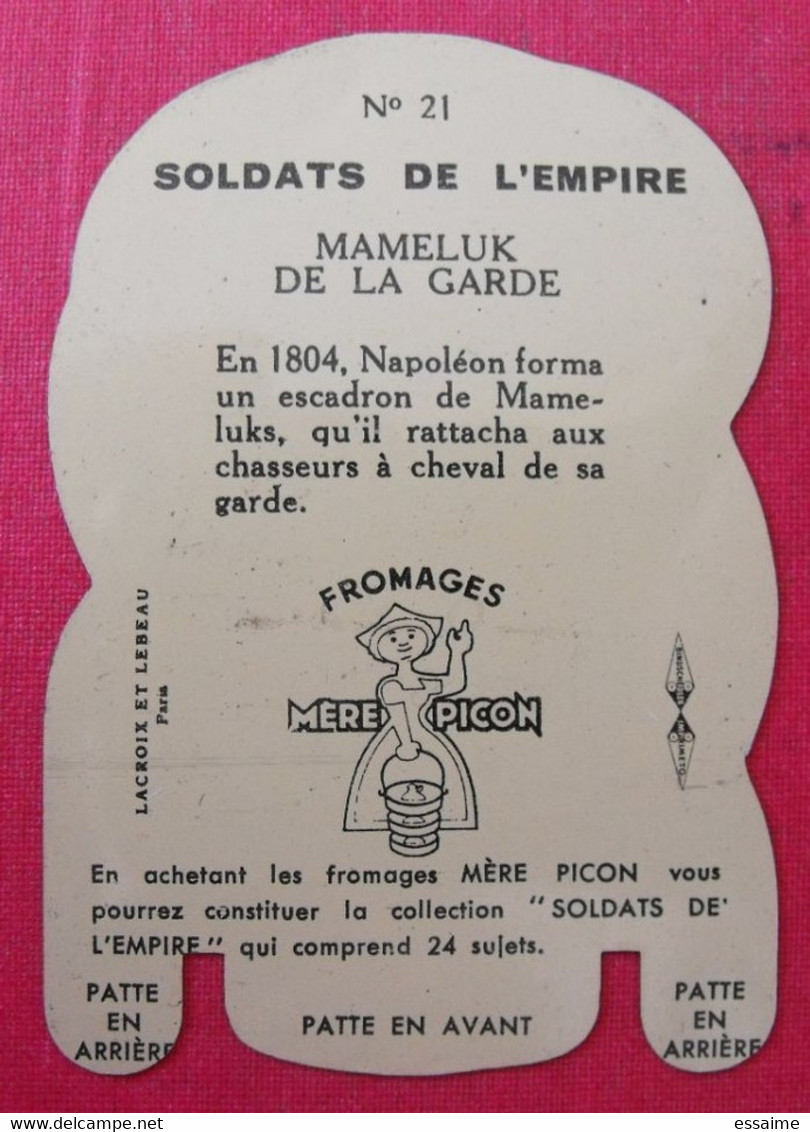 Plaque Découpée Soldats De L'empire Offerte Par Les Fromages Mère Picon. Vers 1960. N° 21. Napoléon - Placas En Aluminio (desde 1961)