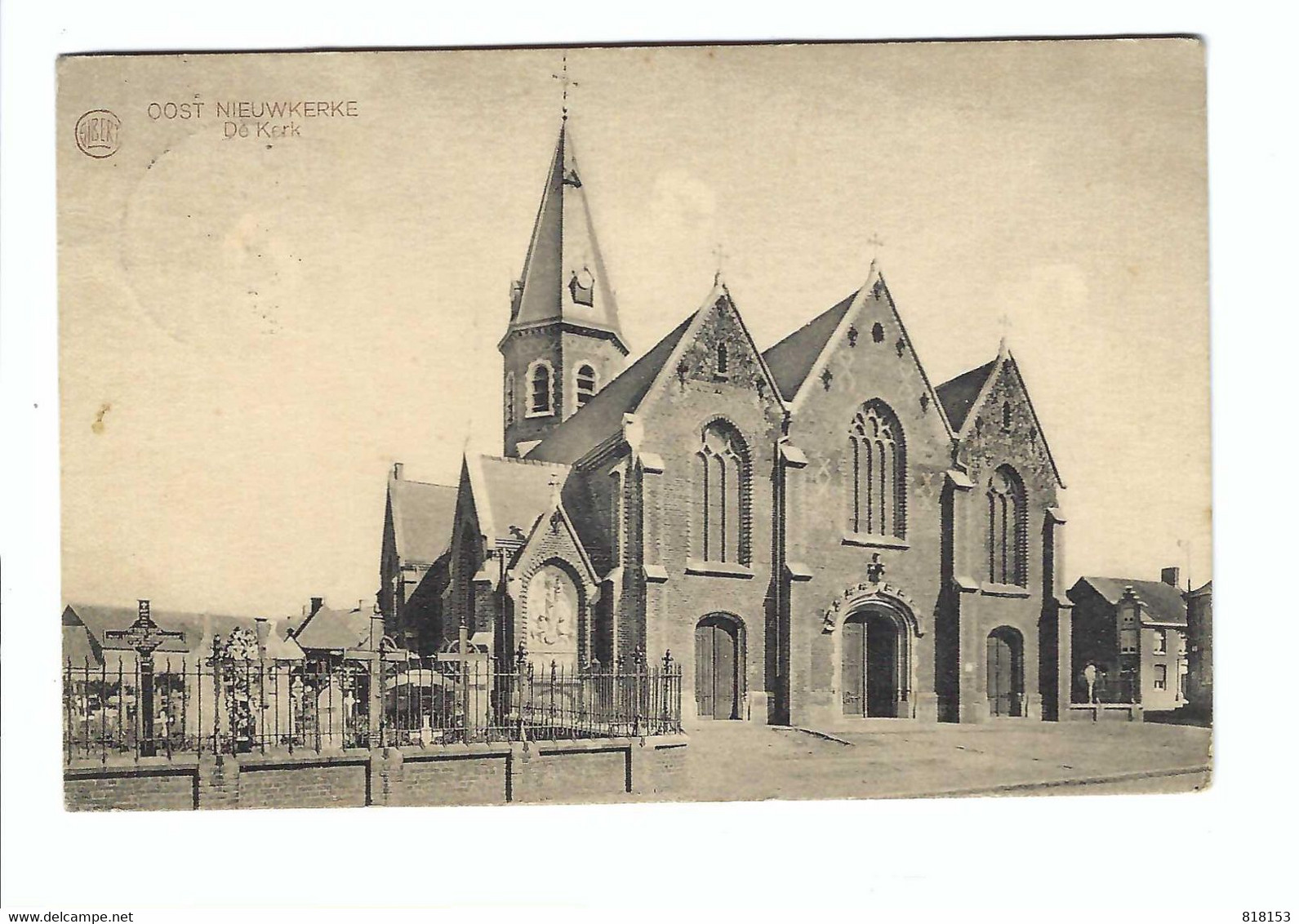 Oostnieuwkerke  OOST NIEUWKERKE   De Kerk  1926 - Staden