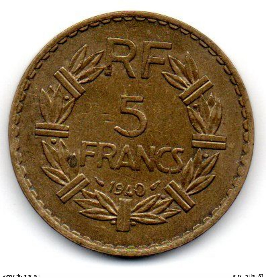 5 Francs 1940 - TB+ - Autres & Non Classés