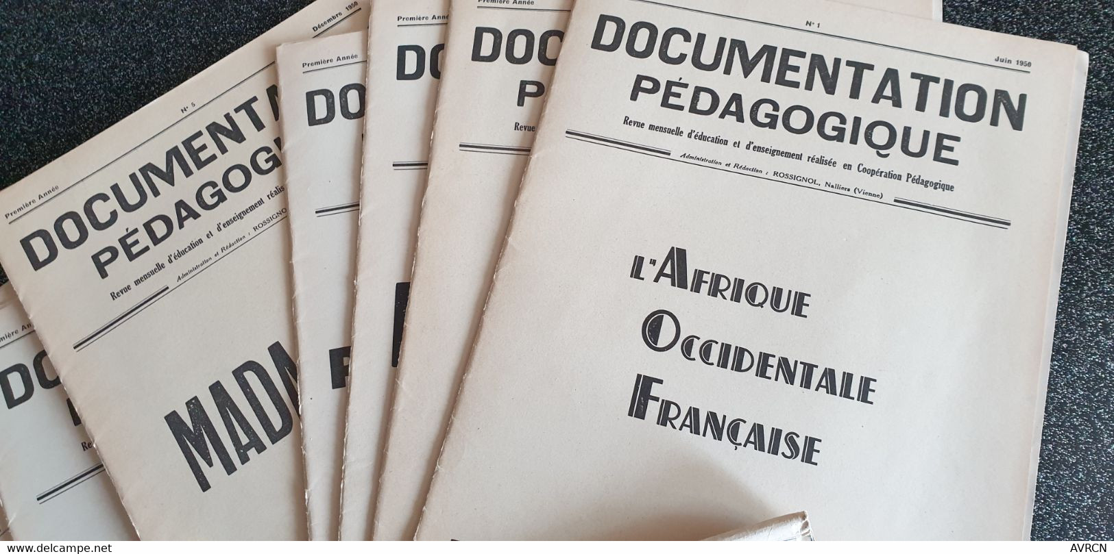 Documentation Pédagogique 1950.1951. 8 Numéros. L’Union Française. - Schede Didattiche