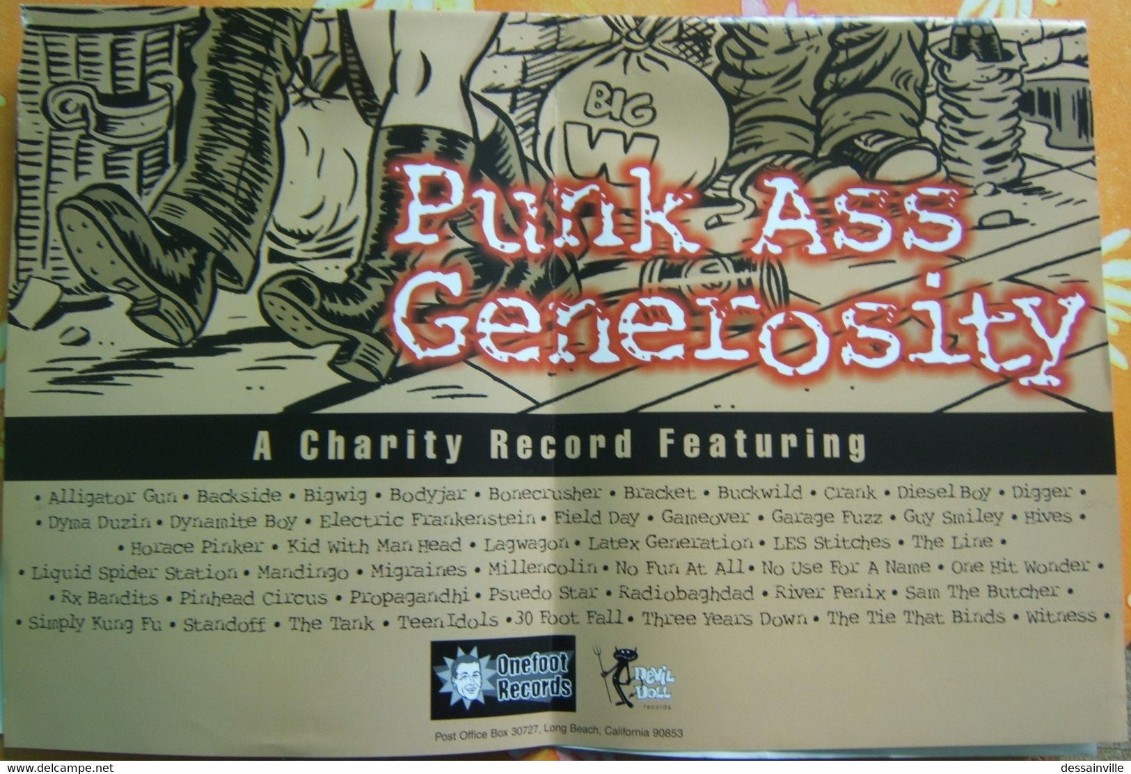 Affiche Du Label ONEFOOT RECORDS - PUNK ASS GENEROSITY - Plakate & Poster