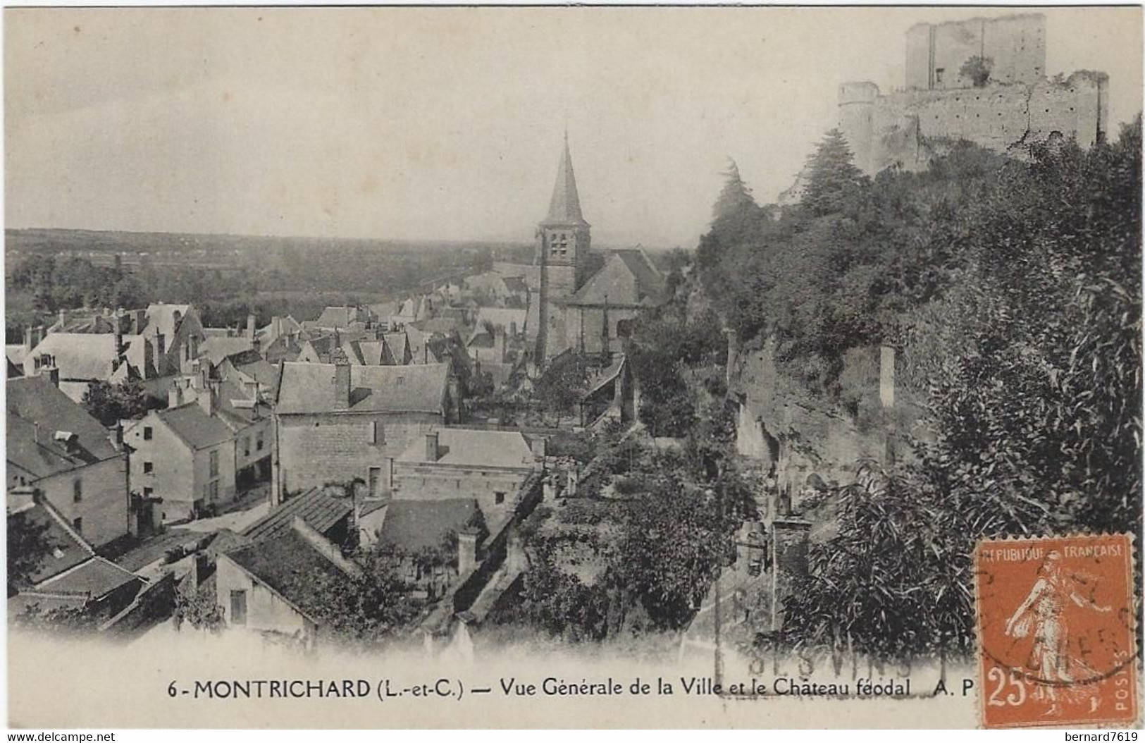 41   Montrichard   -  Vue  Generale  De La Ville   Et Le   Chateau Feodal - Herbault
