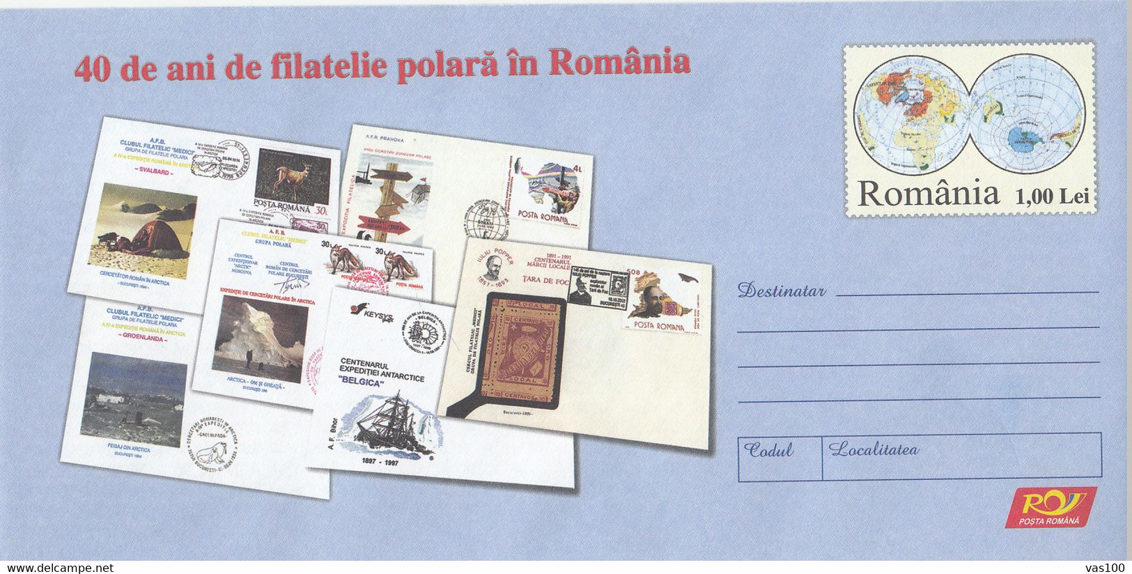 POLAR PHILATELIC EXHIBITION, COVER STATIONERY, ENTIER POSTAL, 2008, ROMANIA - Événements & Commémorations