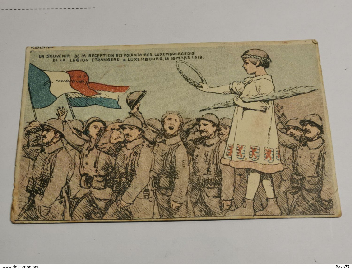 Souvenir De La Réception Des Volontaires Luxembourgeois... 1919. WW1 Rare - Altri & Non Classificati