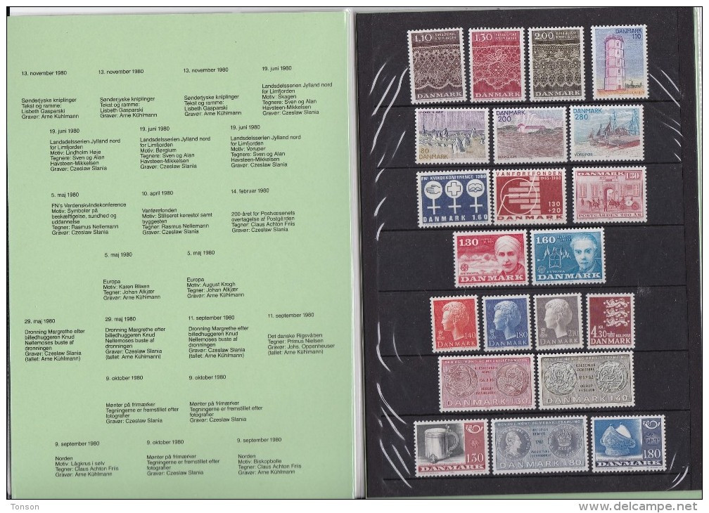 Denmark, 1980 Yearset, Mint In Folder, 3 Scans. - Años Completos