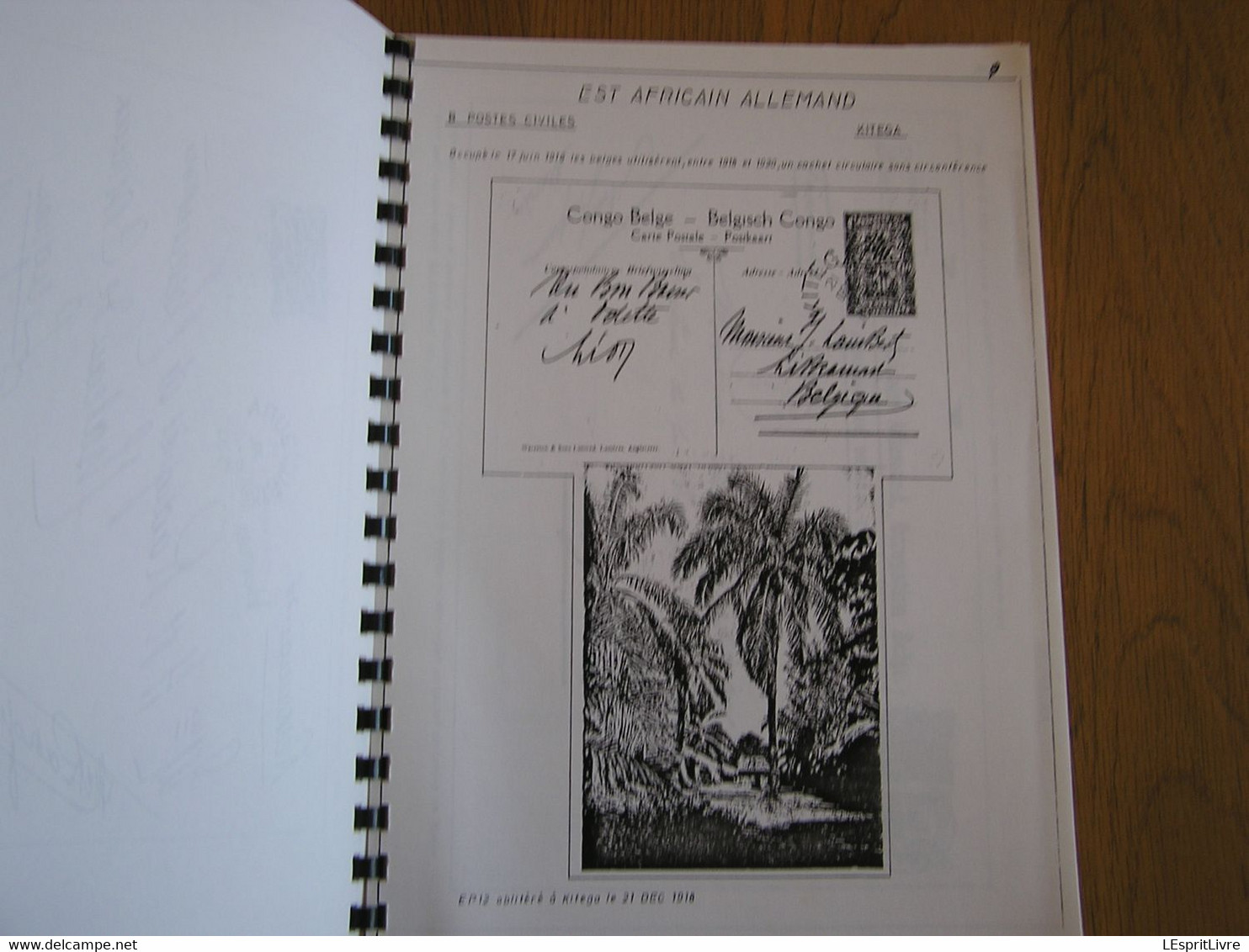 LES POSTES CIVILES BELGES DANS L'EST AFRICAIN ALLEMAND PENDANT LA GUERRE 14 18 Marcophilie Philatélie Cachet Afrique - Belgium