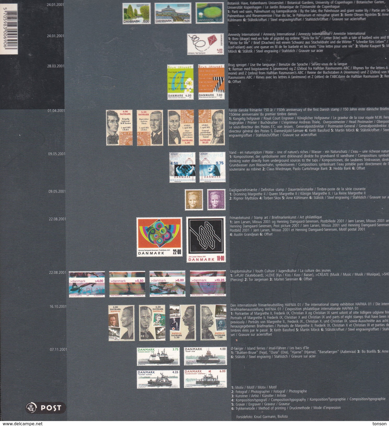Denmark, 2001 Yearset, Mint In Folder, 4 Scans. - Annate Complete