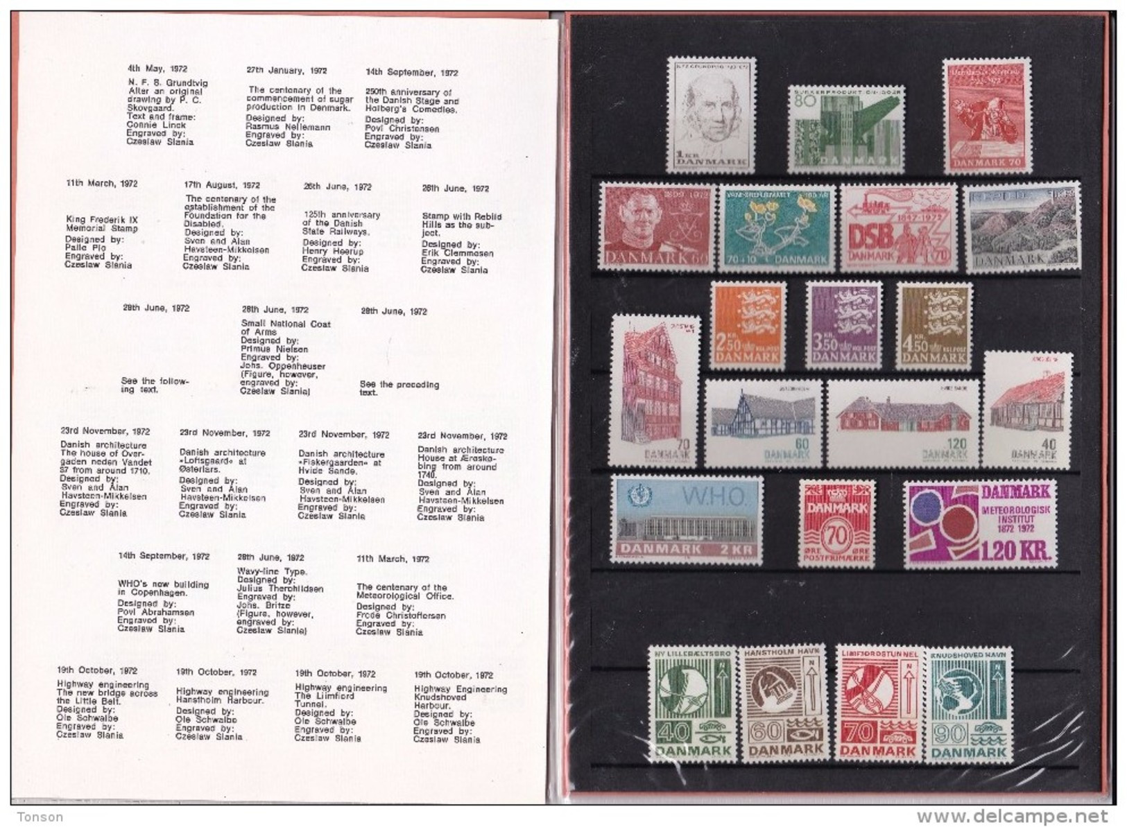 Denmark, 1972 Yearset, Mint In Folder, 2 Scans. - Full Years