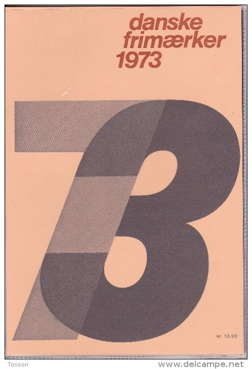 Denmark, 1973 Yearset, Mint In Folder, 2 Scans. - Années Complètes