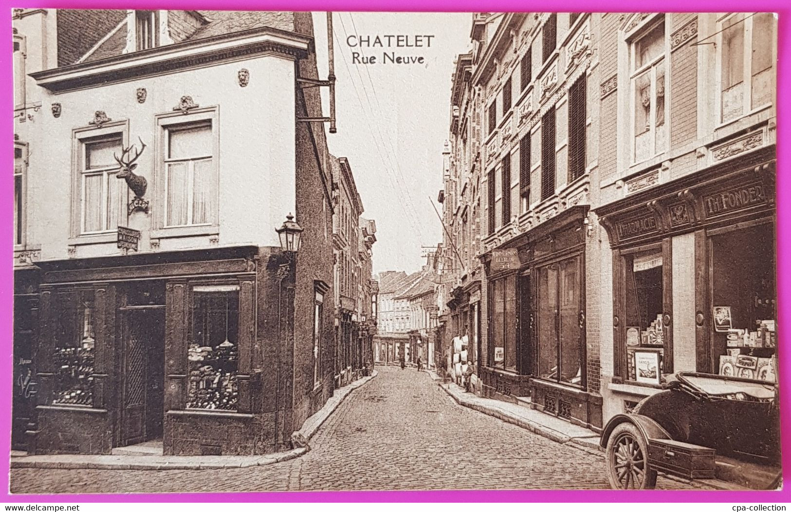 Cpa Chatelet Rue Neuve Carte Postale Belgique Hainaut - Châtelet