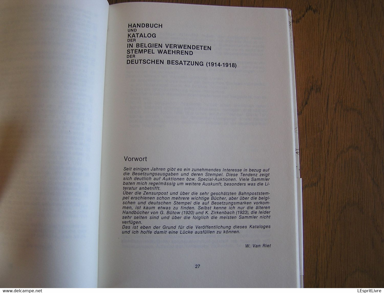 CATALOGUE DES OBLITERATIONS DE L'OCCUPATION ALLEMANDE EN BELGIQUE 14 18 Guerre 1914 1918 Marcophilie Philatélie Marques