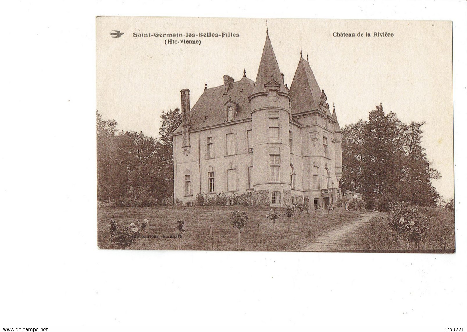 Cpa - 87 - Saint Germain Les Belles Filles - Château De La Rivière - Tour - 1933 - Saint Germain Les Belles