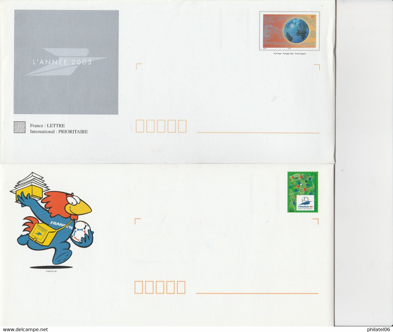 FRANCE  4 ENTIERS POSTAUX RESERVES A LA POSTE  HORS SERVICE - Collections & Lots: Stationery & PAP