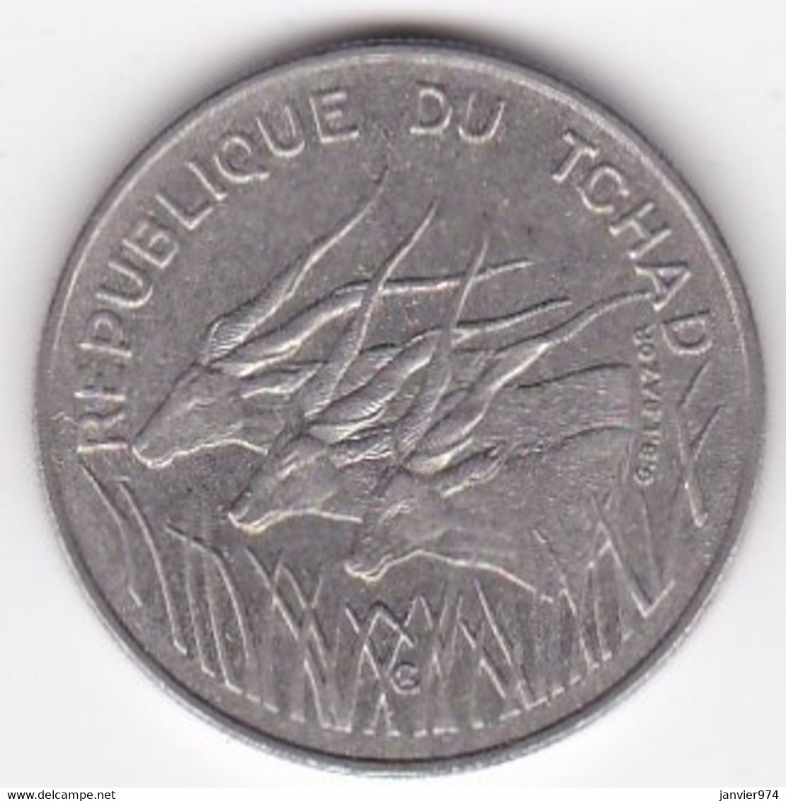 République Du Tchad 100 Francs 1990, Cupro Nickel , KM# 3 - Chad
