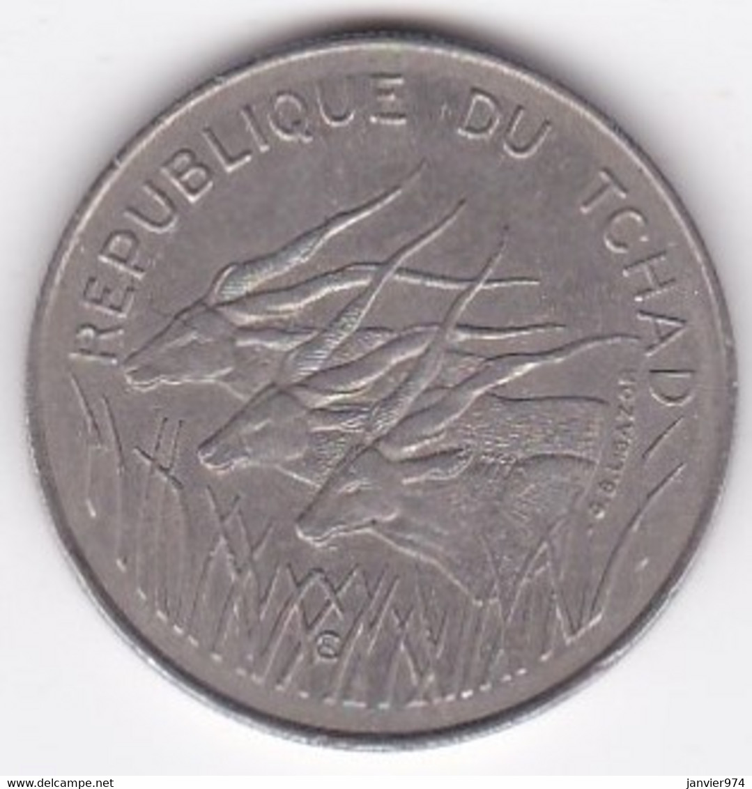 République Du Tchad 100 Francs 1975, Cupro Nickel , KM# 3 - Chad