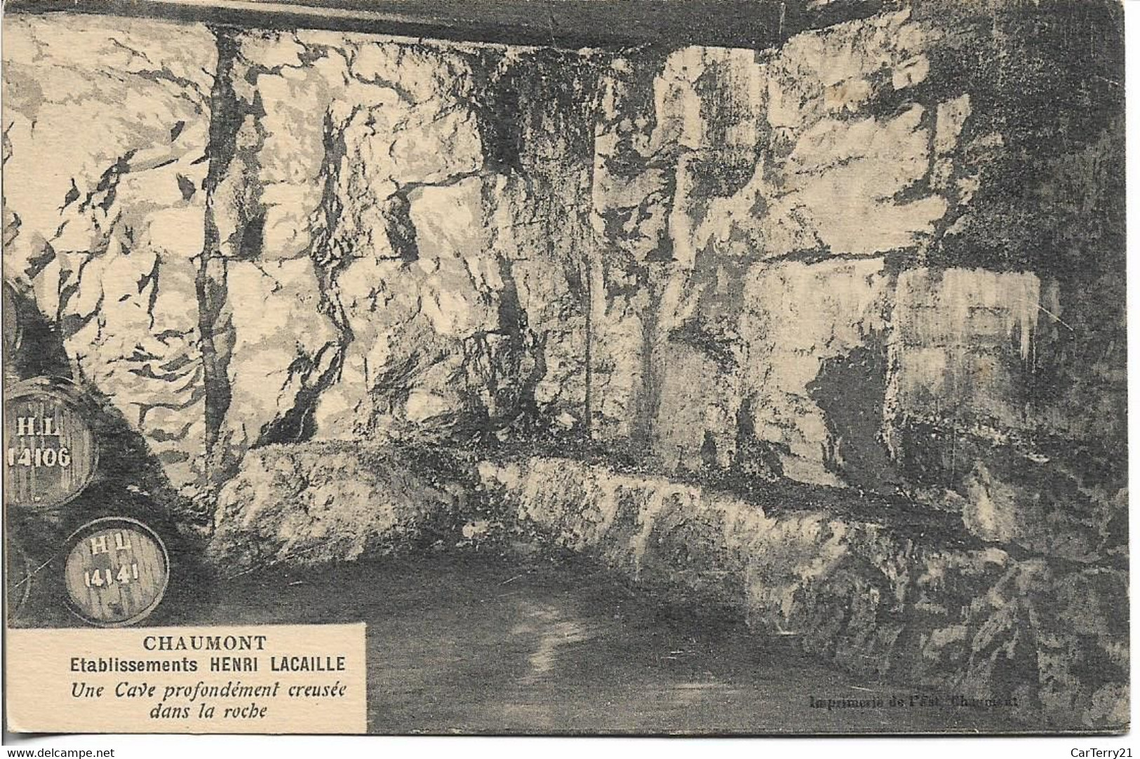 CPSM. 52 CHAUMONT. ETABLISSEMENTS HENRI LACAILLE. CAVE CREUSEE DANS LA ROCHE. - Chaumont