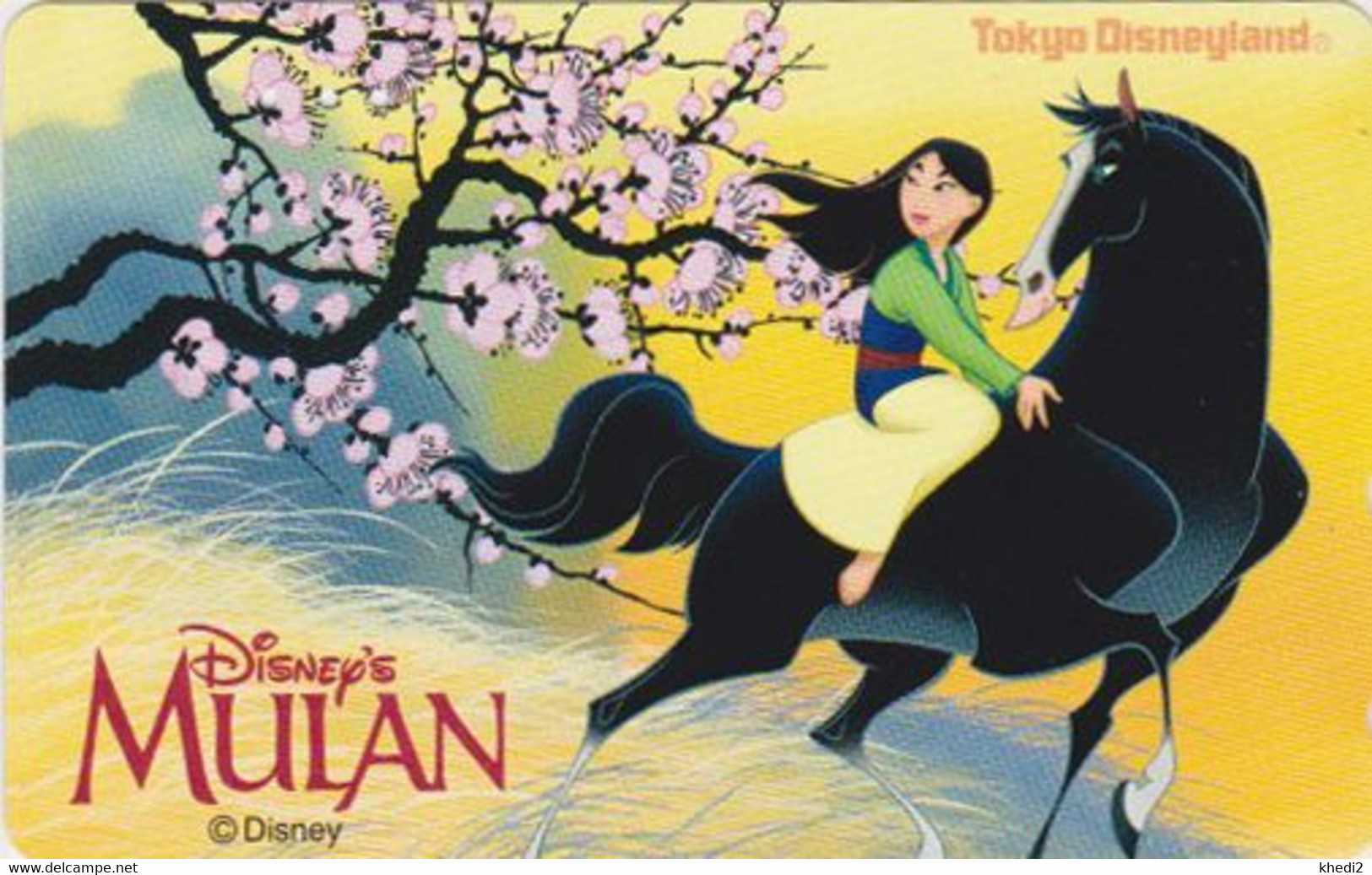 Télécarte JAPON / 110-203285 - DISNEY - FILM - MULAN Cheval Horse - MOVIE JAPAN Free Phonecard - Disney