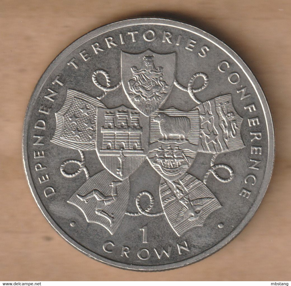 GIBRALTAR 1 Crown 1993 -  Dependant Territories Conference-    Copper-nickel • 28.28 G • ⌀ 38.6 Mm KM# 200 - Gibraltar