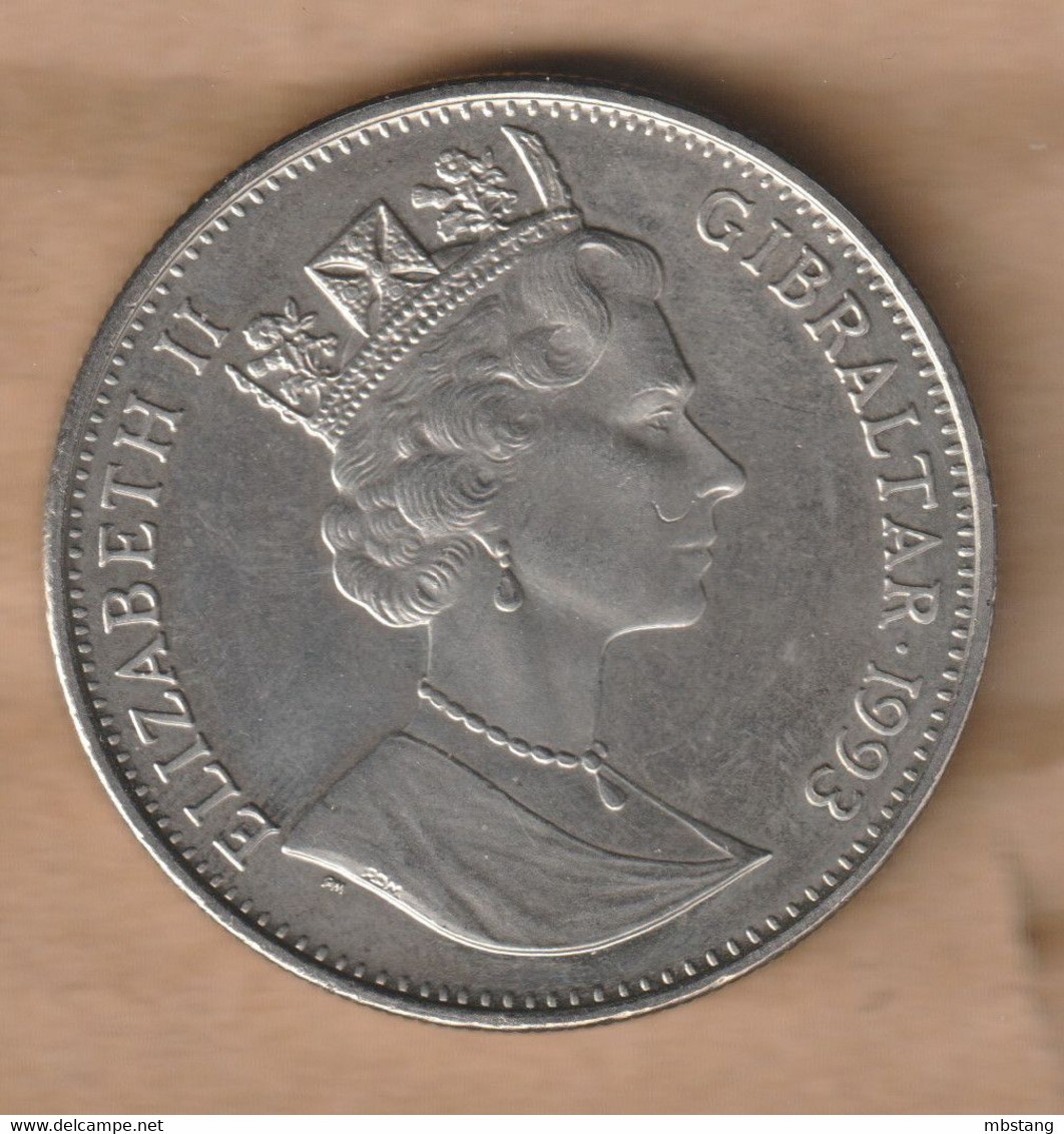 GIBRALTAR 1 Crown 1993 -  Dependant Territories Conference-    Copper-nickel • 28.28 G • ⌀ 38.6 Mm KM# 200 - Gibraltar