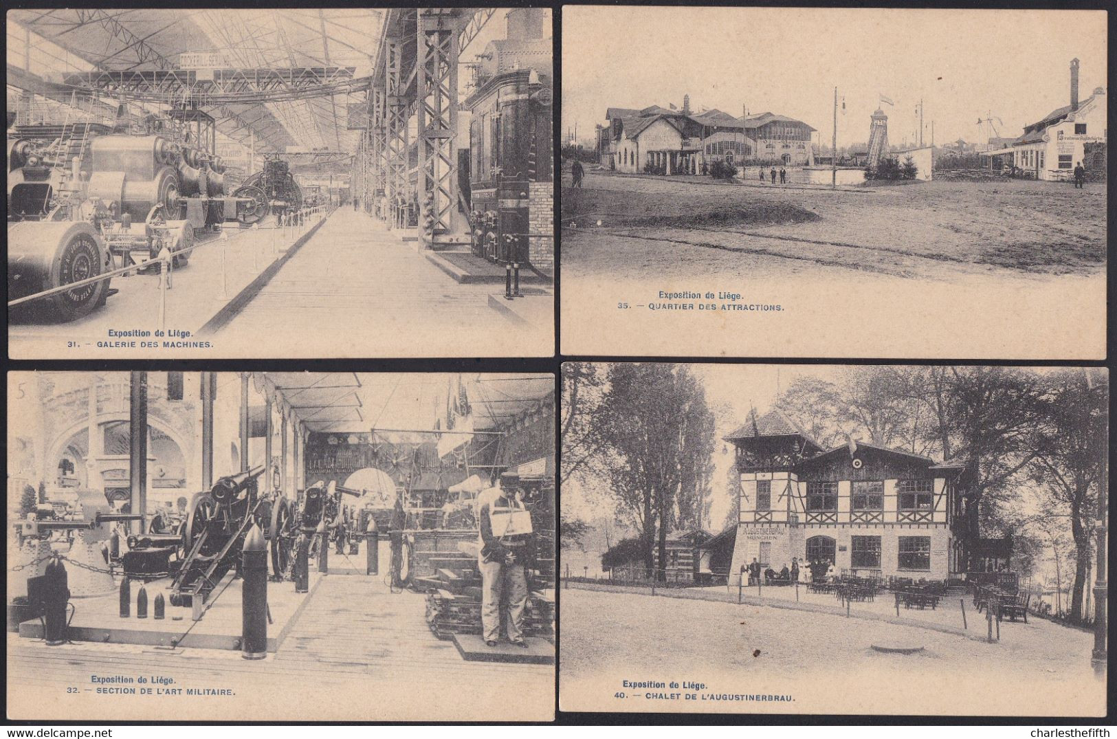 SUPERBE LOT DE 35 X EXPOSITION DE LIEGE 1905 - ARCHITECTURE  - A SAISIR !!! BUY NOW !