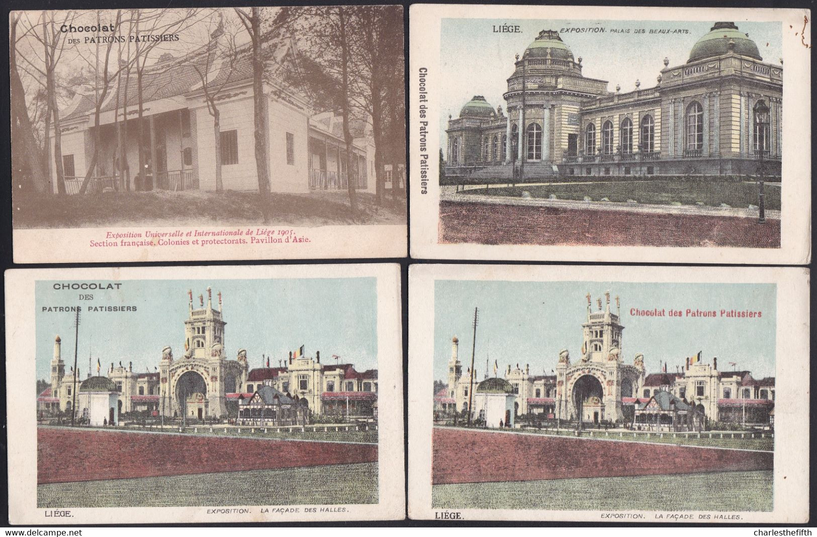 SUPERBE LOT DE 35 X EXPOSITION DE LIEGE 1905 - ARCHITECTURE  - A SAISIR !!! BUY NOW !