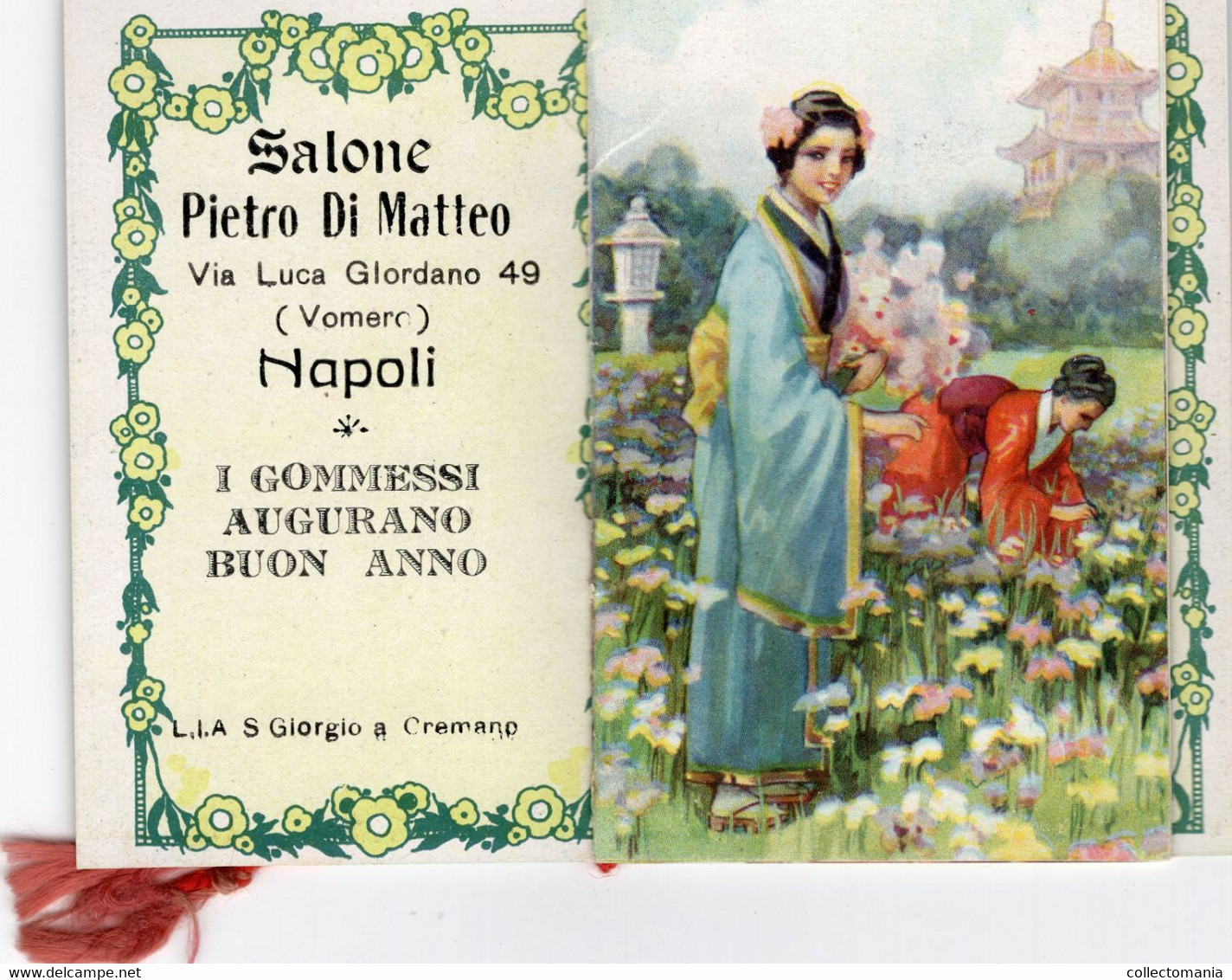1 Carnet Booklet Calendrier  1942  Donne In Fiore Perfumed Almanac  Pietro Di Matteo NAPOLI  6x9 Cm - Small : ...-1900