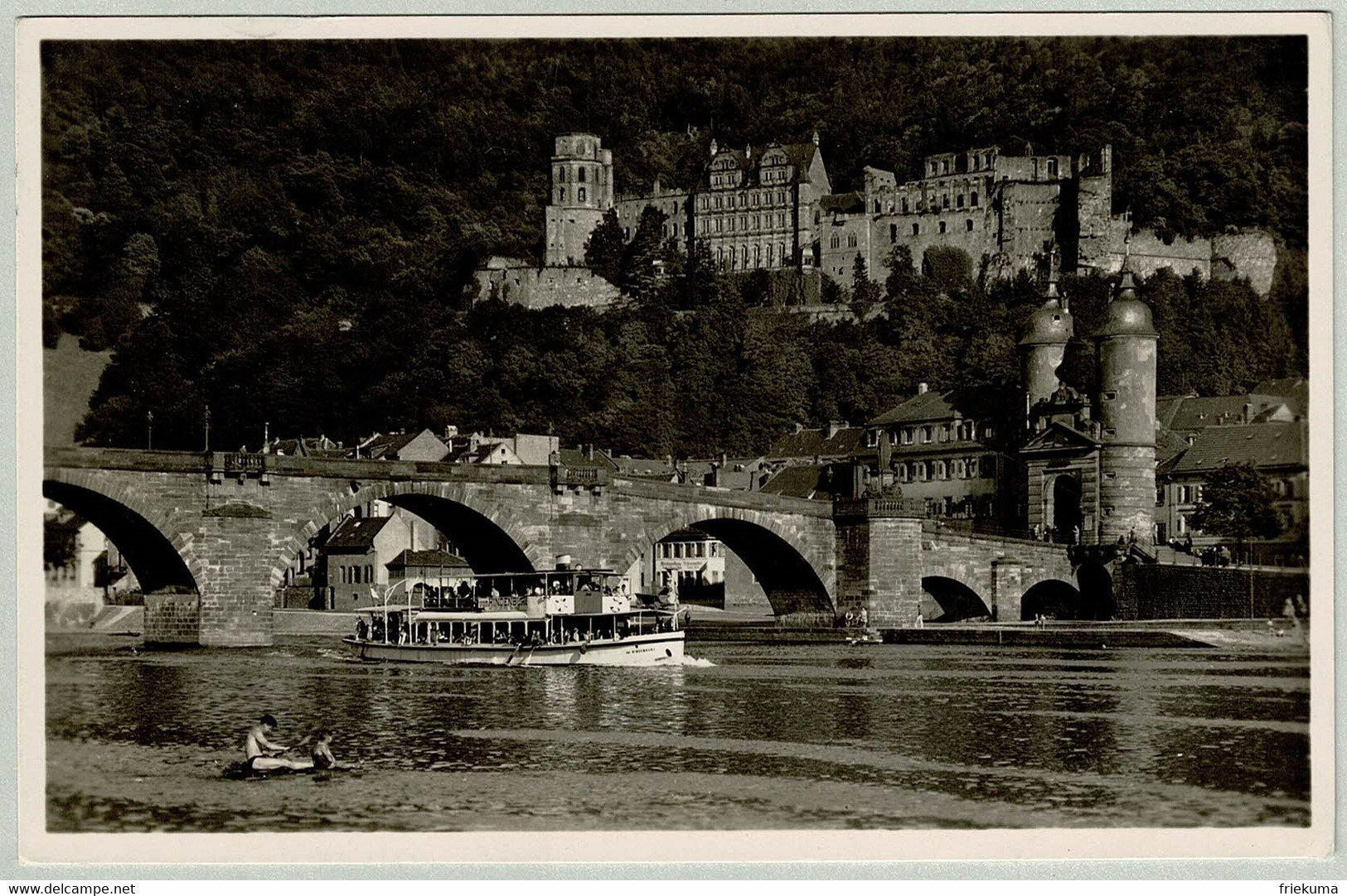 Deutsches Reich 1935, Ansichtskarte Heidelberg - Einsiedeln (Schweiz), Radium, Sol-Bad, Hindenburg - Bäderwesen