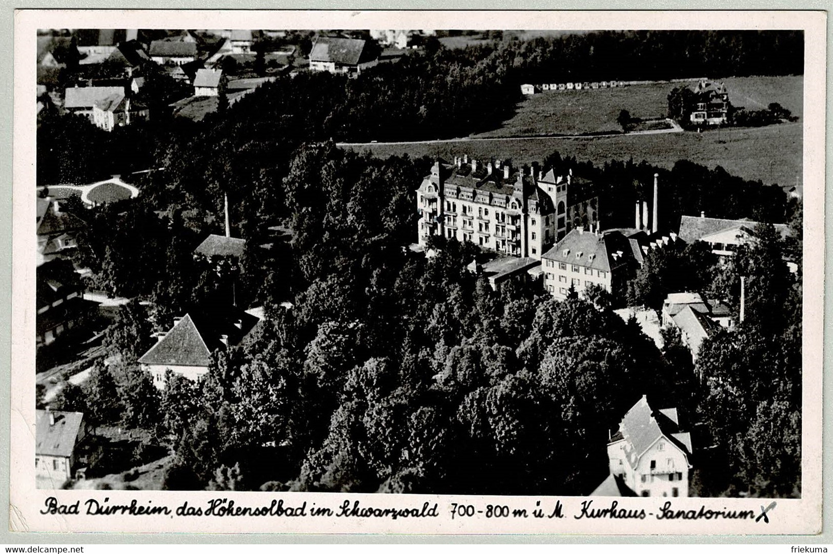 Deutsche Bundespost 1952, Ansichtskarte Bad Dürrheim - Zürich (Schweiz), Heilbad, Posthorn - Bäderwesen