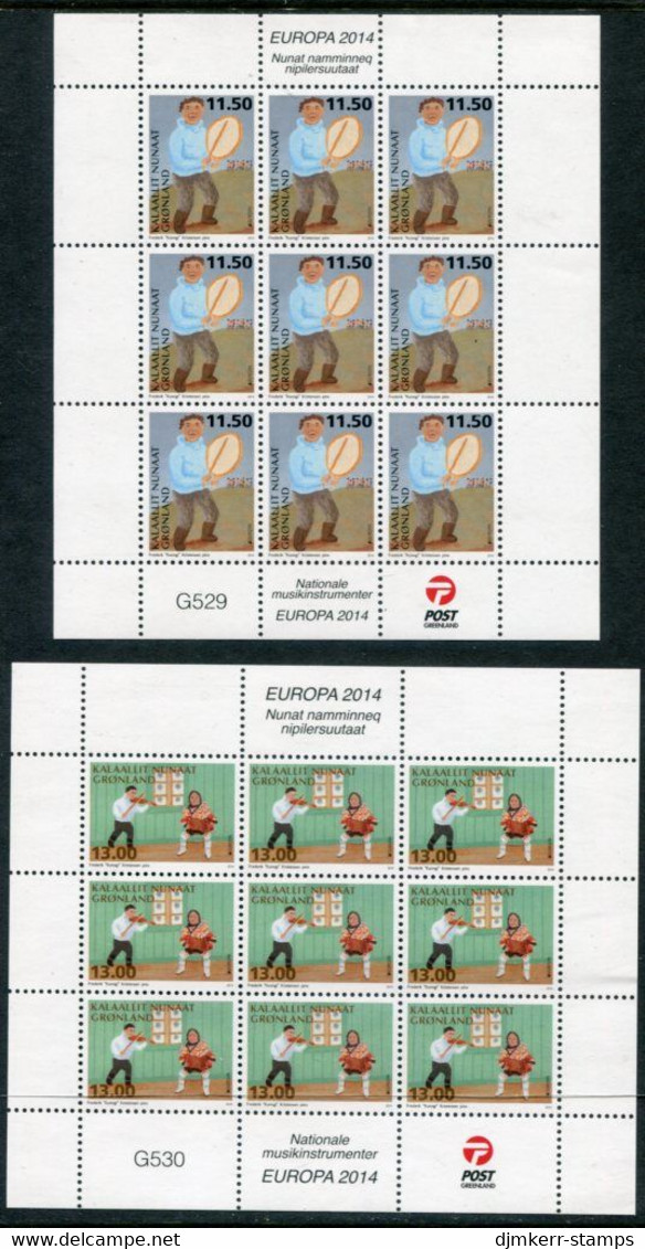 GREENLAND 2014 Europa: Traditional Musical Instruments Sheetlets MNH / **.  Michel 660-61 - Ungebraucht