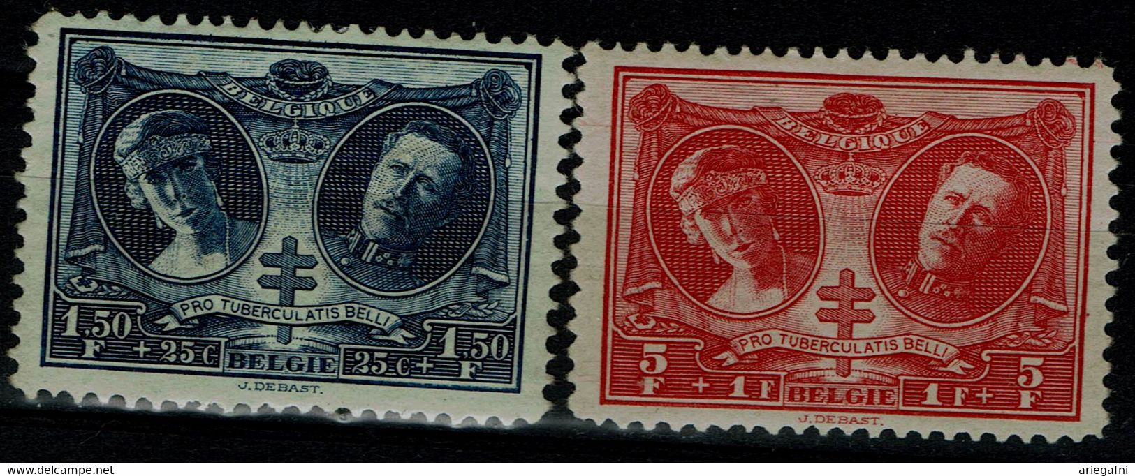 BELGIUM 1926 FIGHT AGAINST TUBERCULOSIS MI No 221-2 MLH VF !! - Andere & Zonder Classificatie