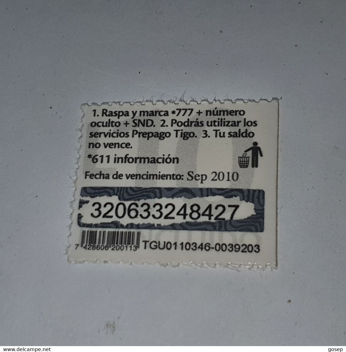 Honduras-(HN-TIG-REF-0004/5)-girl Holdinga Mobile-(8)-(L10)-(1/9/2010)-(320633248427)-used Card - Honduras