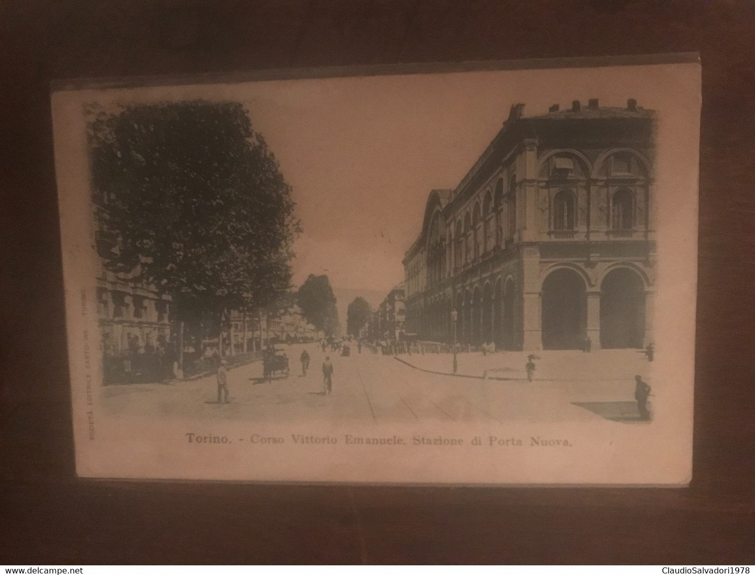 1888 Torino Corso Vittorio Emanuele Stazione Di Porta Nuova - Molto Animata  - Cartolina Fp Viaggiata - Trasporti