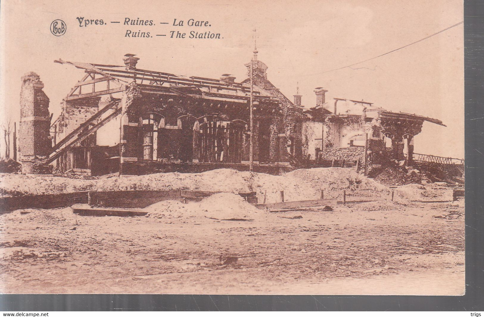 Ypres - Ruines, La Gare - Ieper