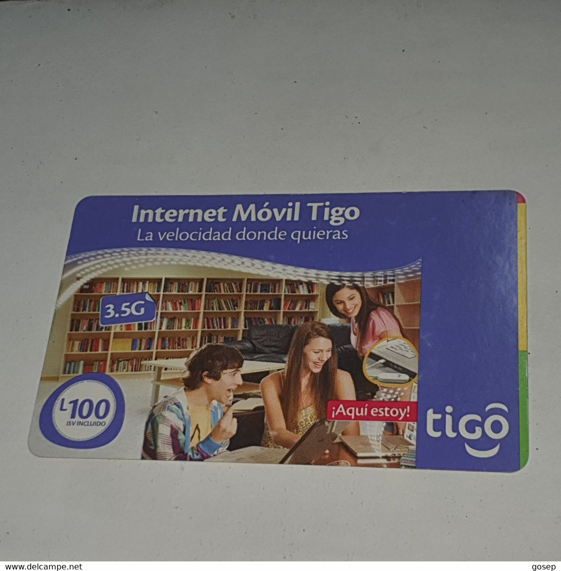 Honduras-(HN-TIG-REF-0028A/1)-internet Movil Tigo-(22)-(L100)-(31/1/2010)-(429433587823)-used Card - Honduras