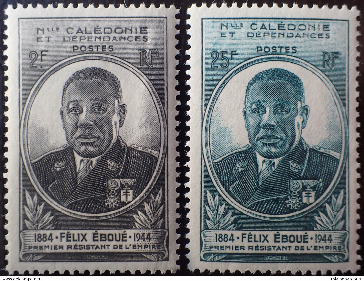 R2452/682 - 1945 - GOUVERNEUR-GENERAL EBOUE - COLONIES FR. - NOUVELLE CALEDONIE - N°257 à 258 NEUFS* - Unused Stamps