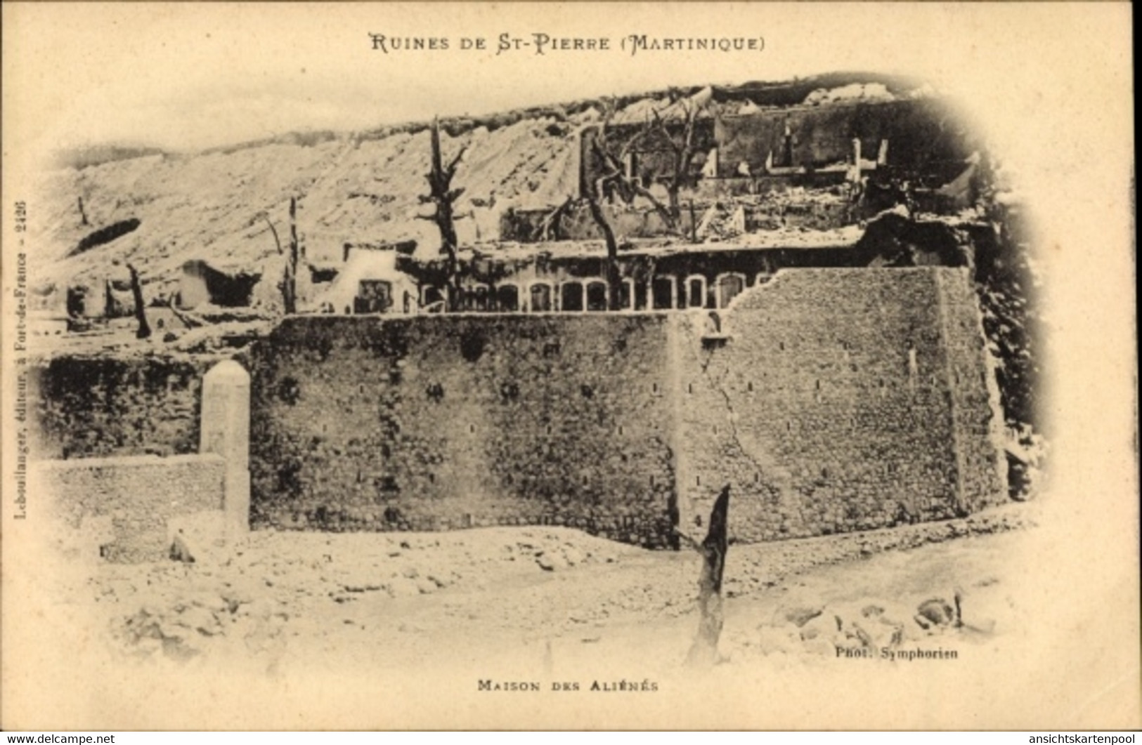 CPA St. Pierre Martinique, Ruinen Nach Dem Vulkanausbruch 1902, Maison Des Alienes - Altri & Non Classificati
