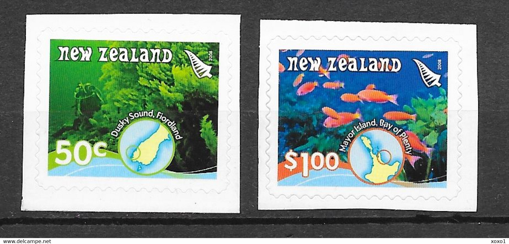 New Zealand 2008 MiNr. 2478 - 2479  Neuseeland Scuba Diver Corals Fishes  Marine Life 2v MNH** 3.00 € - Plongée