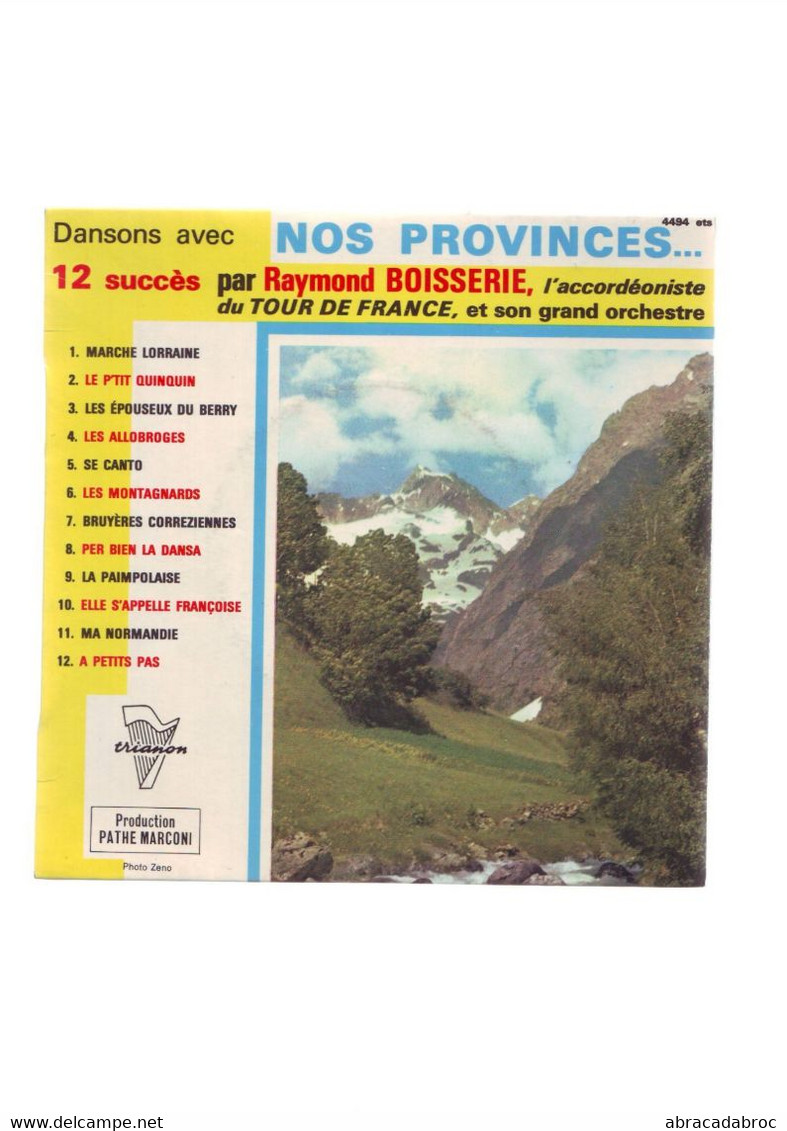 Disque Super 45 Tours - 12 Succes Par Raymond Boisserie -- Marche Lorraine - Le Petit Quinquin - Les Epouseux Du Berry - - Música Del Mundo